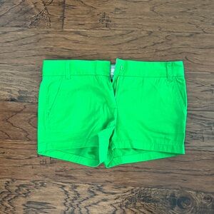 J. Crew classic Green 3” chino Shorts